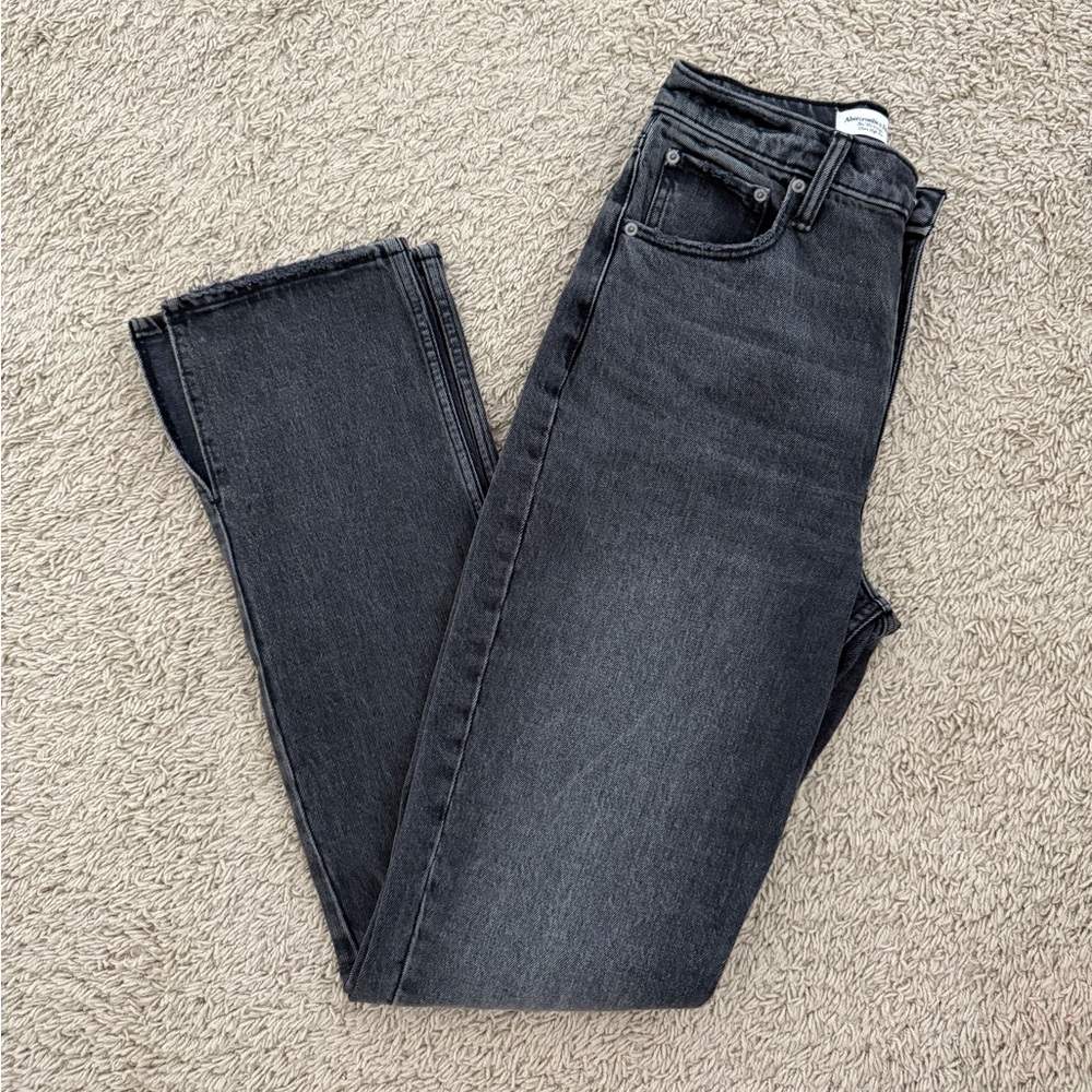 Abercrombie & Fitch Black Straight Leg Jeans